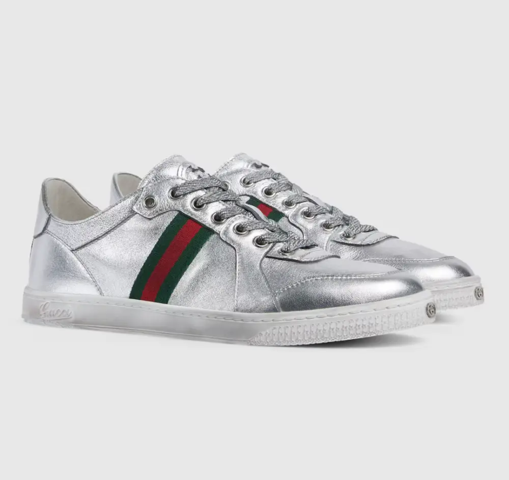 Giày Gucci Stretch Low-top Trainer 'Silver' 867002-AAGHR-8156 - Ảnh 6