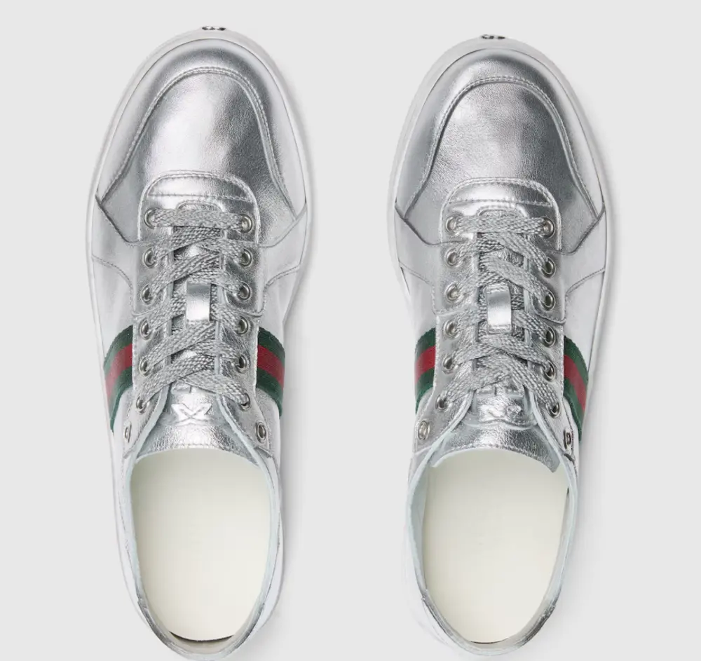 Giày Gucci Stretch Low-top Trainer 'Silver' 867002-AAGHR-8156 - Ảnh 3