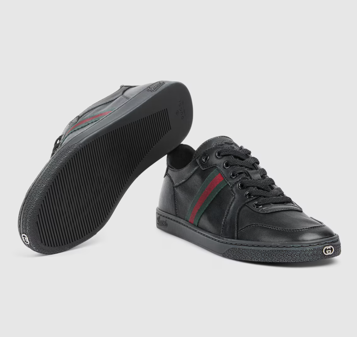 Alternative view of Giày Gucci Stretch Low-top Trainer 'Black' 865445-AAGFF-1048
