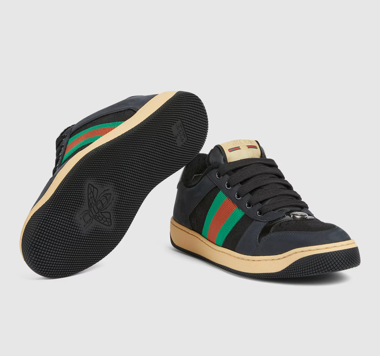 Alternative view of Giày Gucci Screener Sneaker 'Black' 840305-FAES7-1059