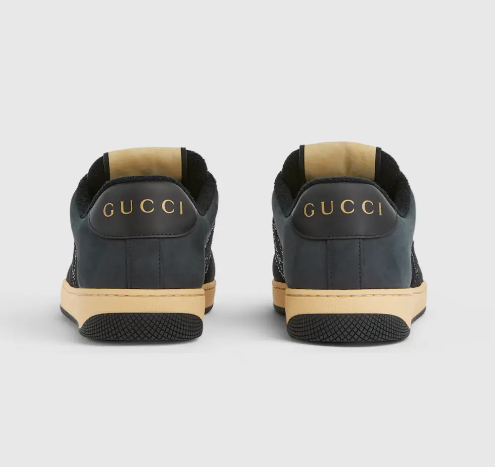 Giày Gucci GG Crystal Screener Trainers 'Black' 853276-FAFFM-1078 - Ảnh 3