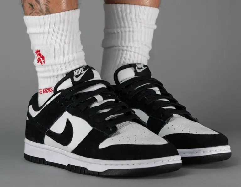 Giày Nike Dunk Low Retro SE ‘Suede Panda’ FQ8249-100 - Ảnh 4