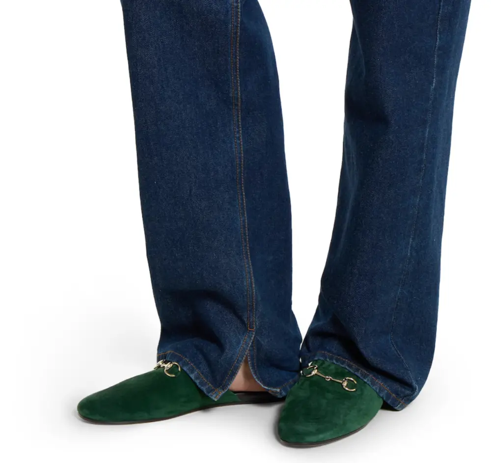 Giày Gucci Mule With Horsebit 'Green' 849565-C6G00-3020 - Ảnh 4
