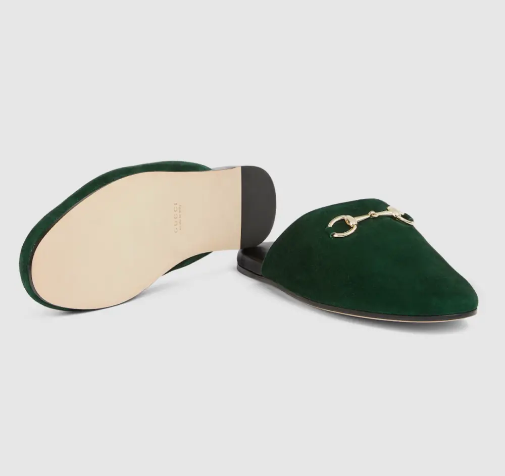 Giày Gucci Mule With Horsebit 'Green' 849565-C6G00-3020 - Ảnh 5