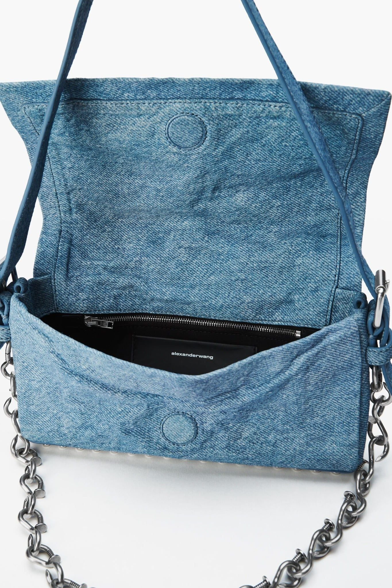 Alternative view of Túi Alexander Wang Ricco Crushed Flap Bag 'Blue' 20126R58L400