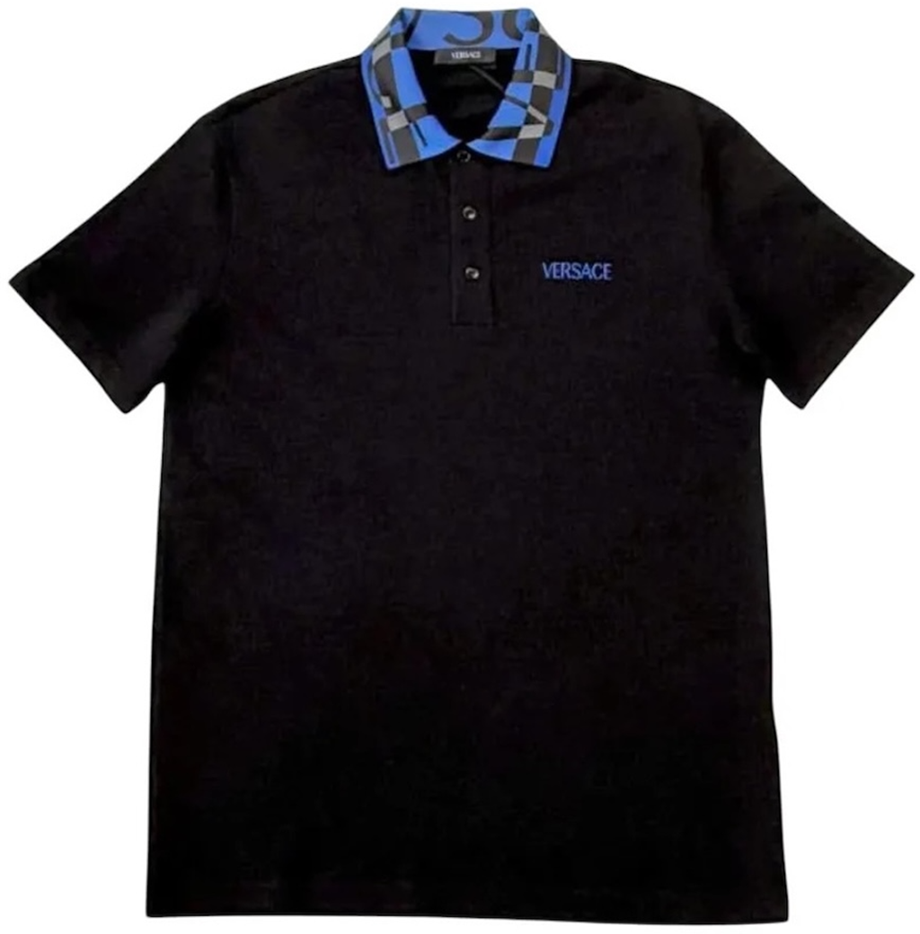 Áo Versace Patterned Collar Logo 'Black' 1012260-1A14426-2BB60