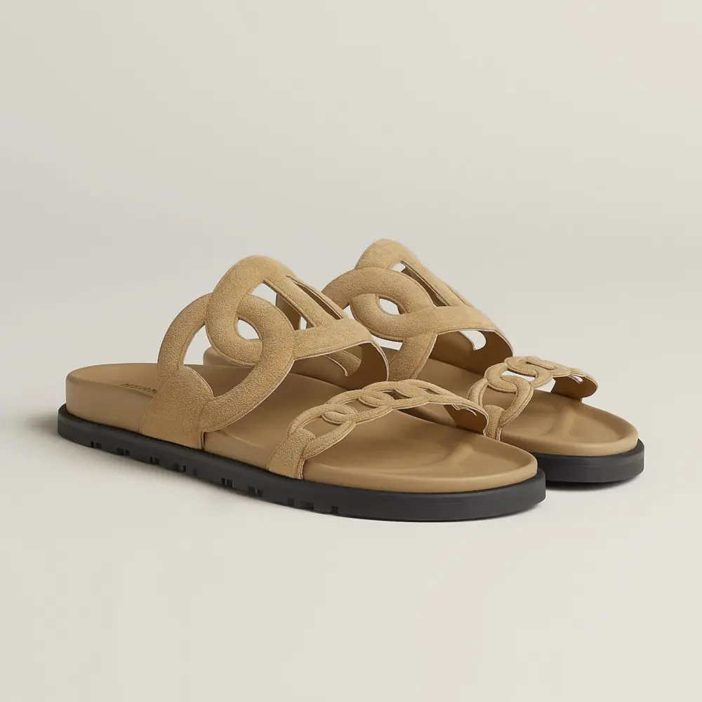 Dép Hermes Extra Sandal 'Beige Albâtre' H222301ZvVD360 - Ảnh 4