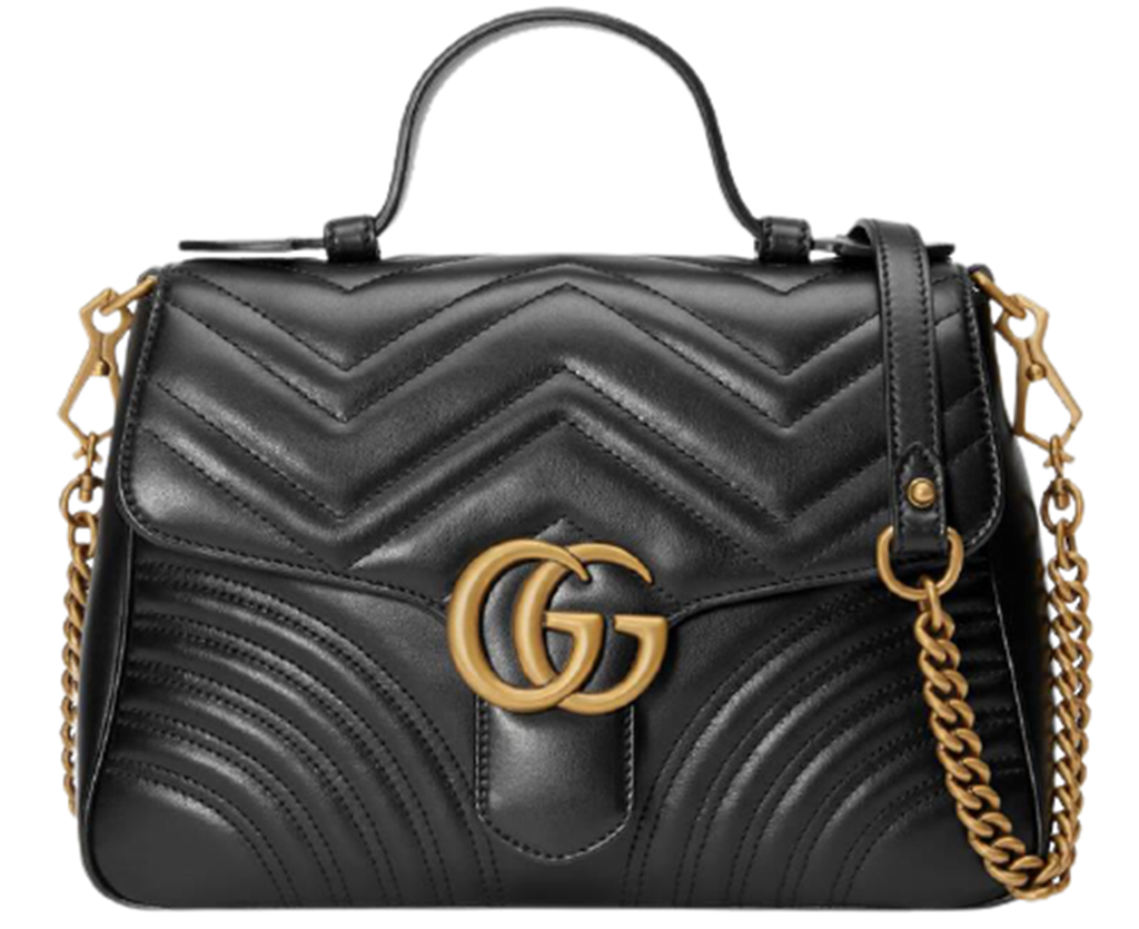 Túi Gucci Leather GG Marmont Small Top Handle Bag 'Black' 498110-DTDIT-1000
