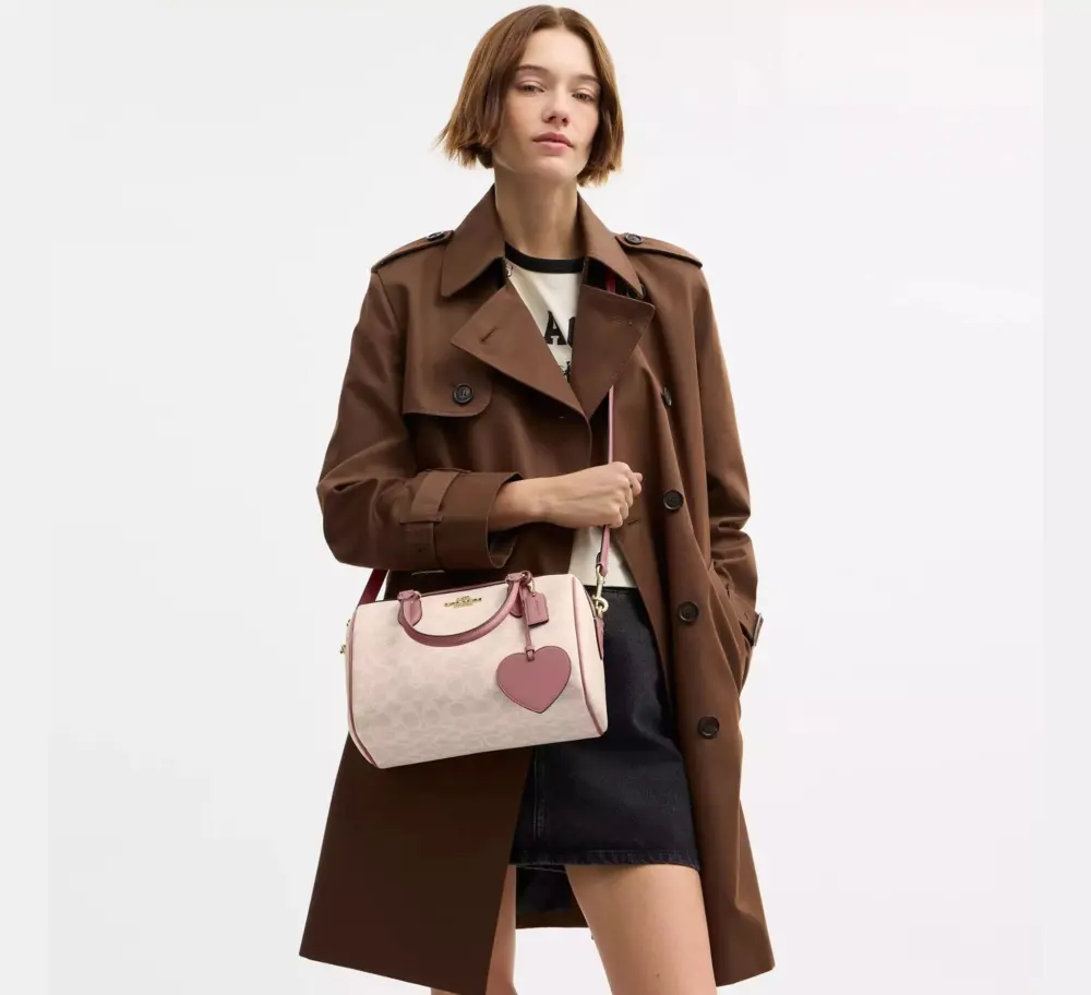 Túi Coach Rowan Satchel Bag 'Sand Peony' CDB21-IMY6J - Ảnh 5