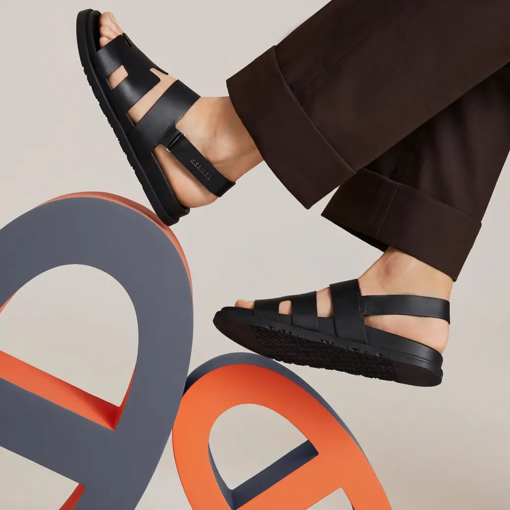Dép Hermes Genius Sandal 'Noir' H231695ZH02425 - Ảnh 5