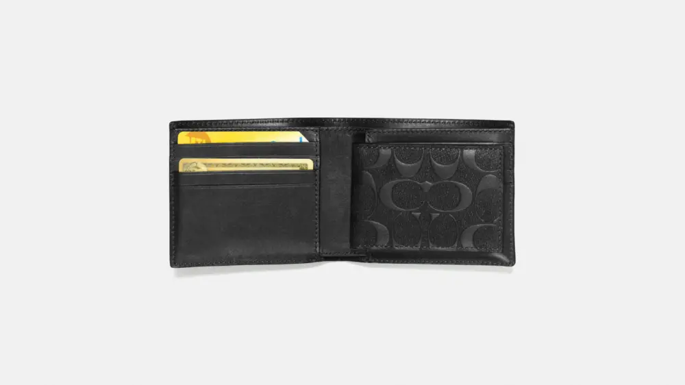 Alternative view of Ví Coach 3 In 1 Wallet In Signature Leather ‘Black’ 75371-BLK