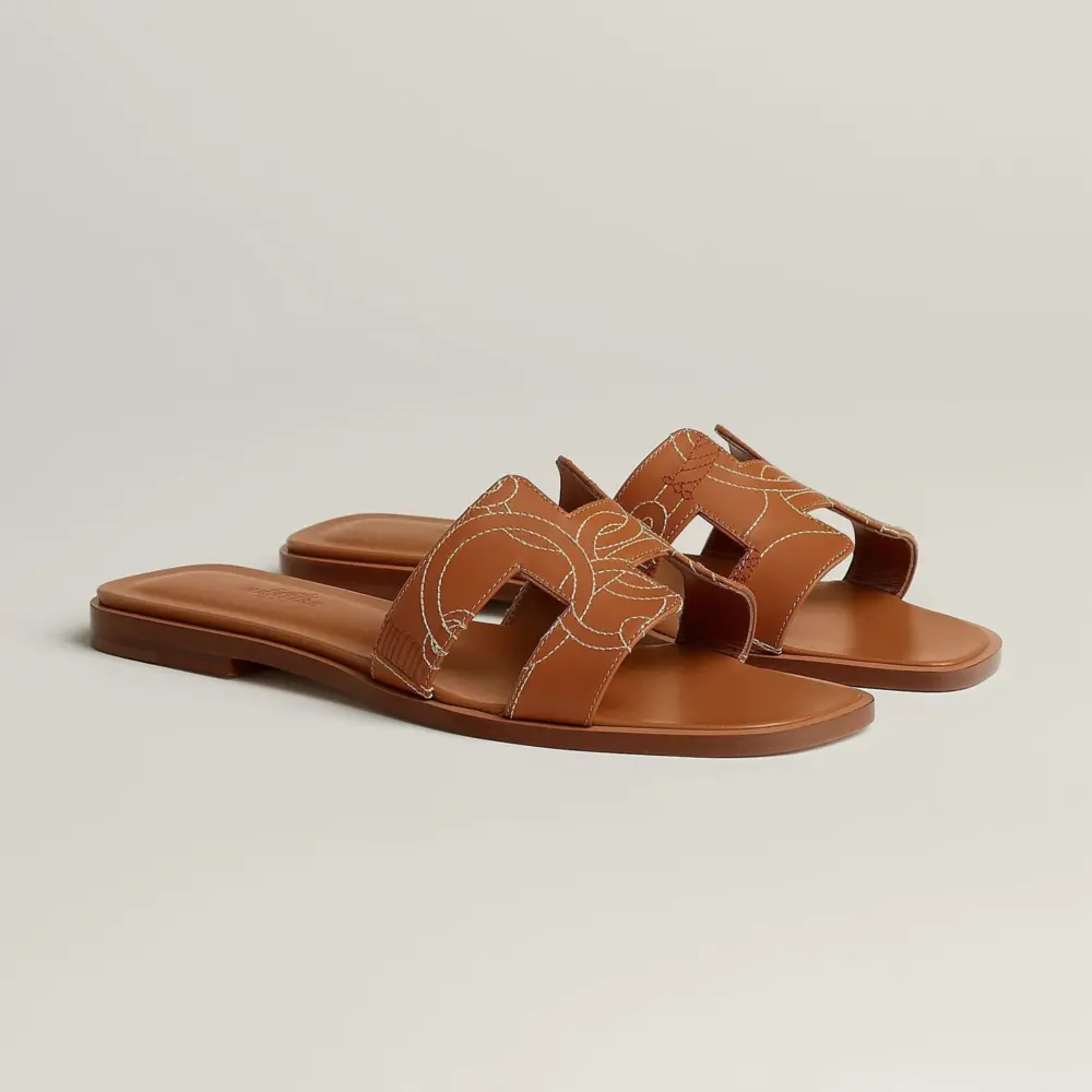 Dép Hermes Oran Sandal 'Naturel' H252176ZvA3370 - Ảnh 4