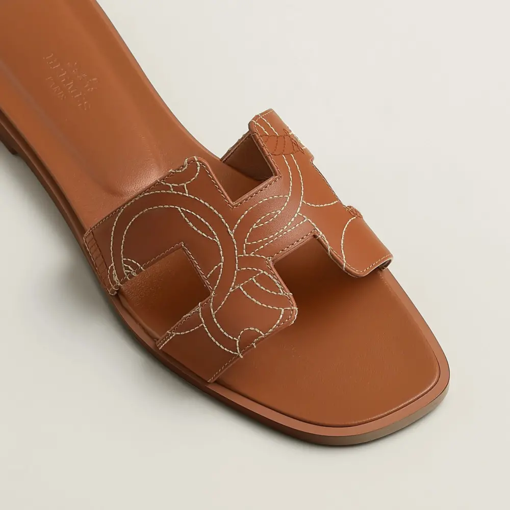 Alternative view of Dép Hermes Oran Sandal 'Naturel' H252176ZvA3370