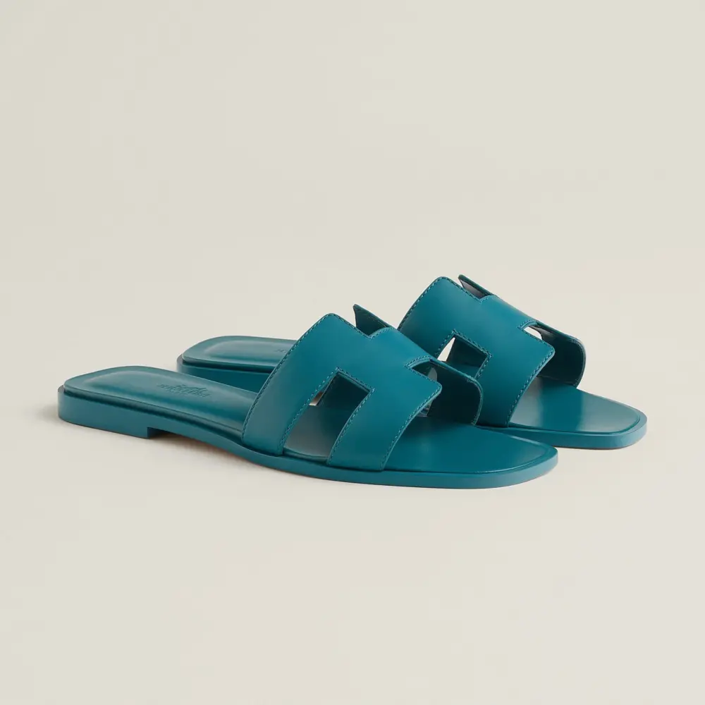 Dép Hermes Oran Sandal 'Bleu Iroise' H202230ZvIR375 - Ảnh 4