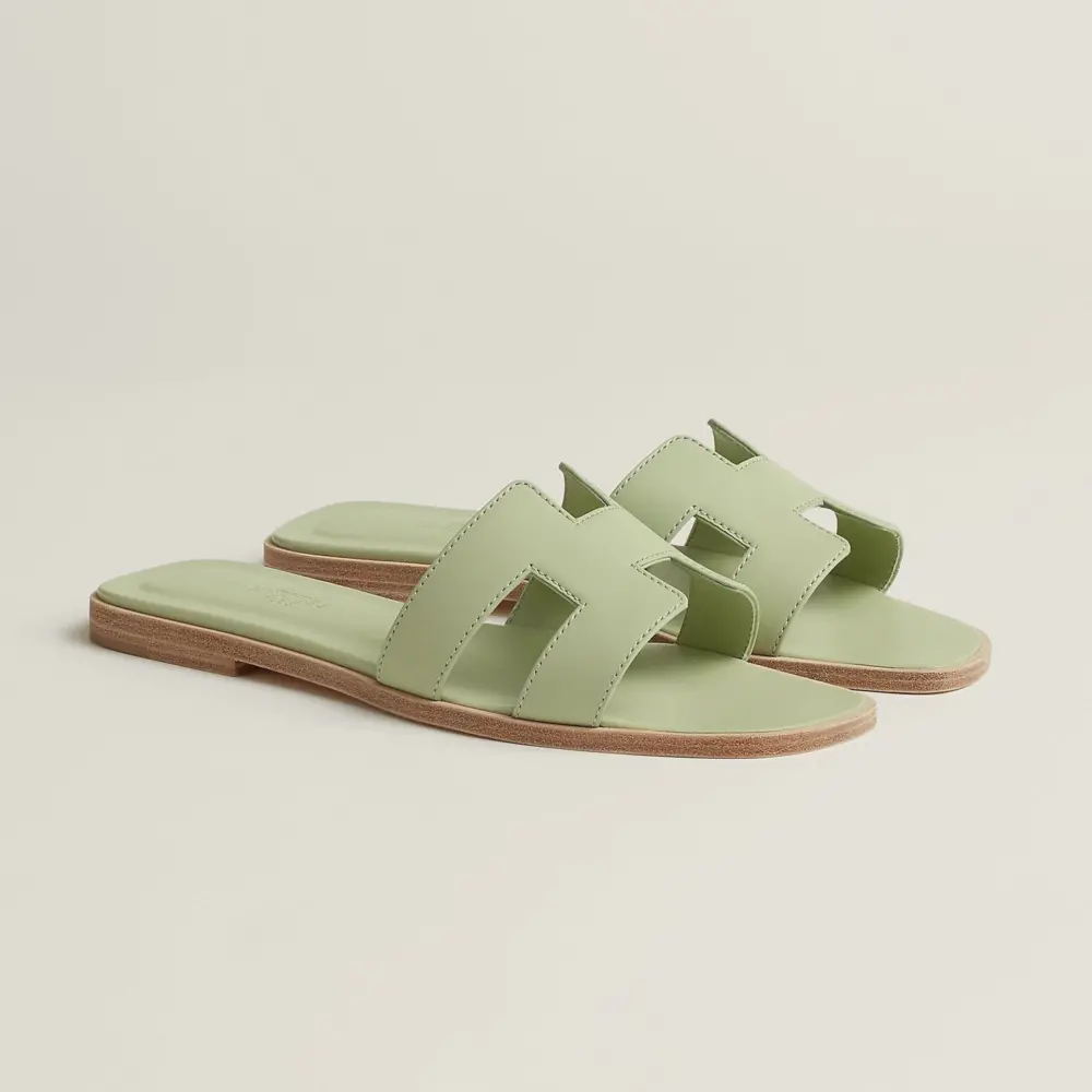 Dép Hermes Oran Sandal 'Vert De Mer' H202230ZvDR375 - Ảnh 4