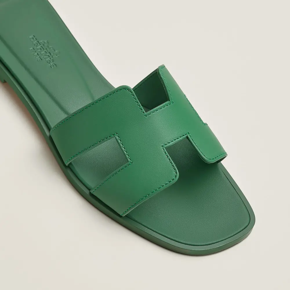 Alternative view of Dép Hermes Oran Sandal 'Vert Jungle' H202230ZvJM375