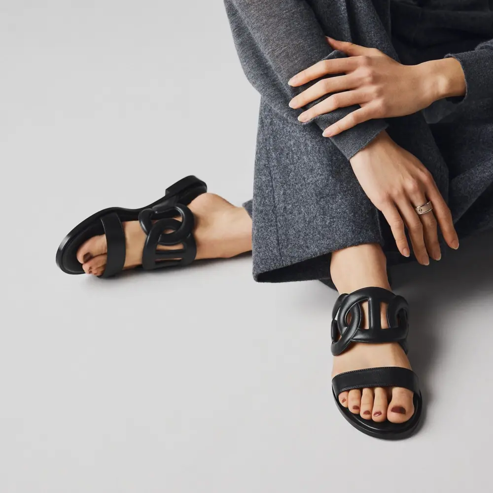Alternative view of Dép Hermes Lagune Sandal 'Noir' H252138Zv02370