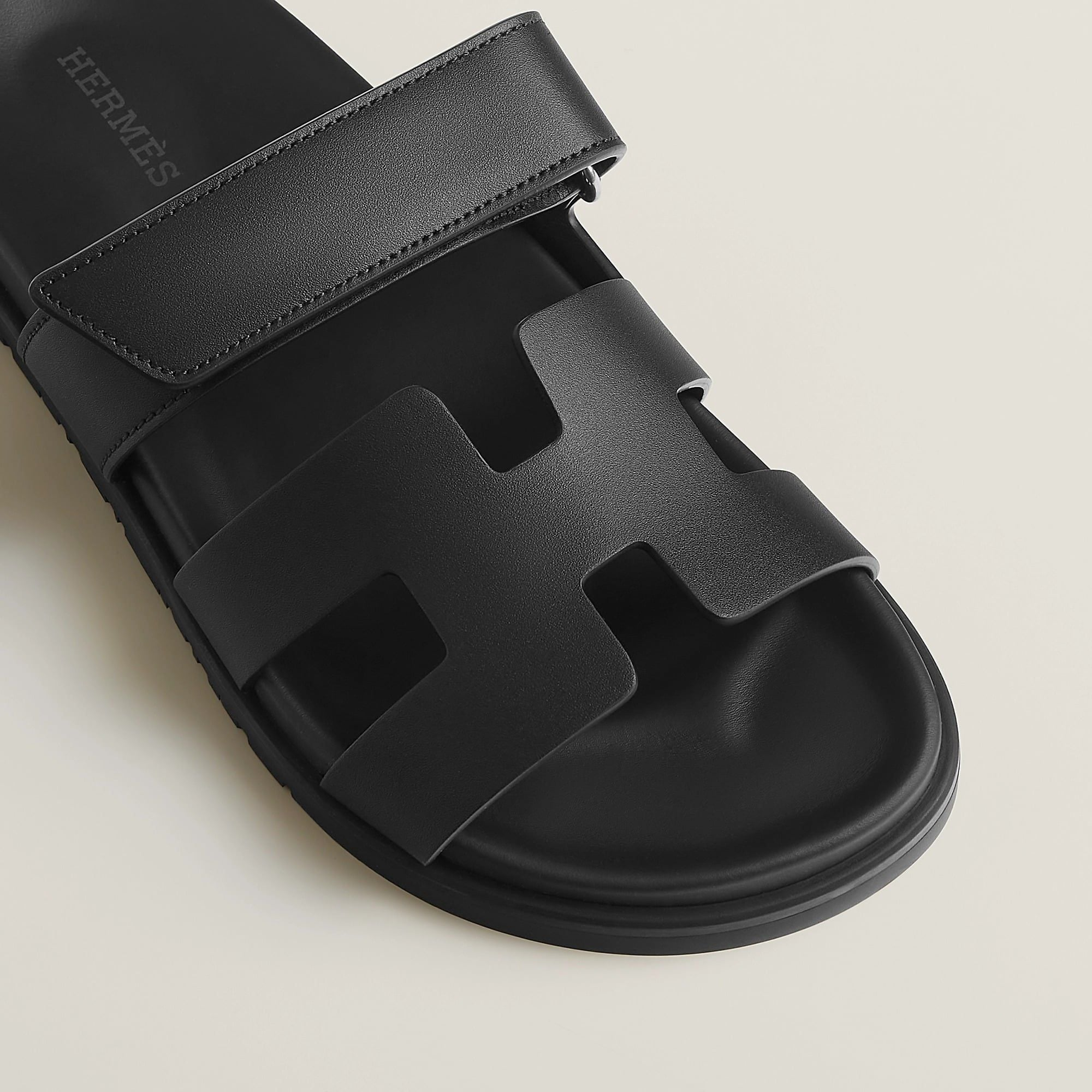 Alternative view of Dép Hermes Chypre Sandal 'Noir' H222100Zv02350
