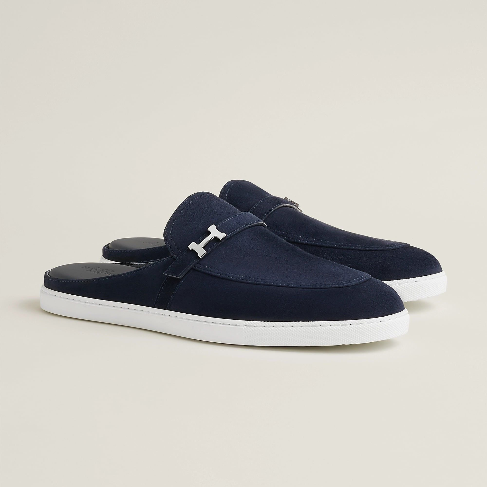 Giày Nam Hermes Likely Mule 'Marine' H252805ZHI2430 - Ảnh 4