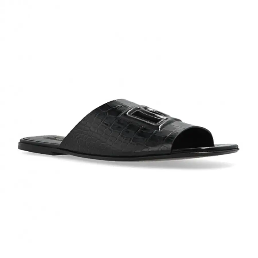 Dép Dolce & Gabbana Crocodile Skin 'Black' A80272-AC606-80999 - Ảnh 5