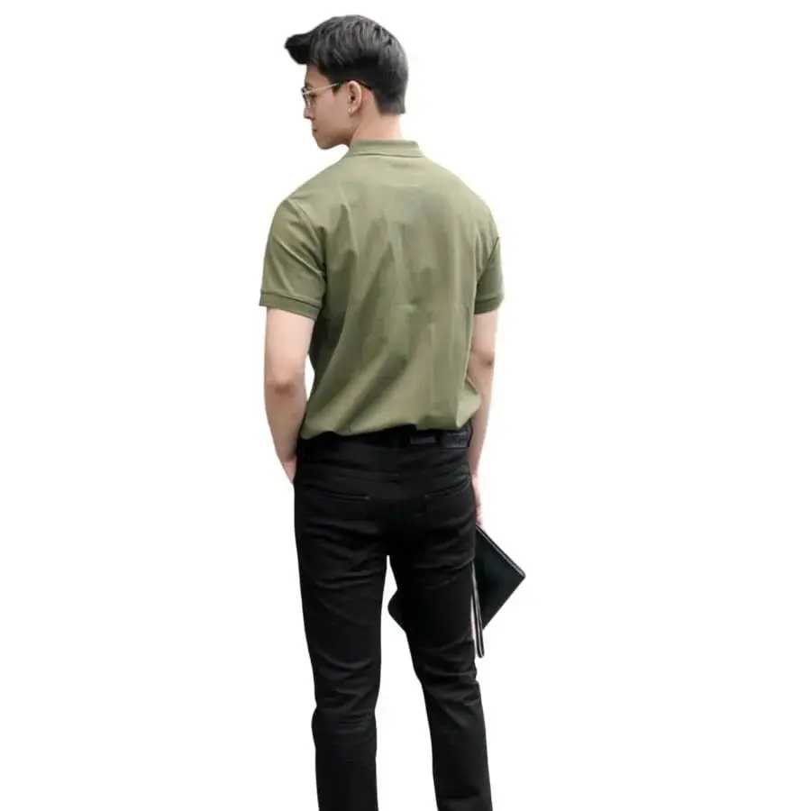 Áo Burberry Check Cotton Logo Embroidery 'Olive' 80831561 - Ảnh 3