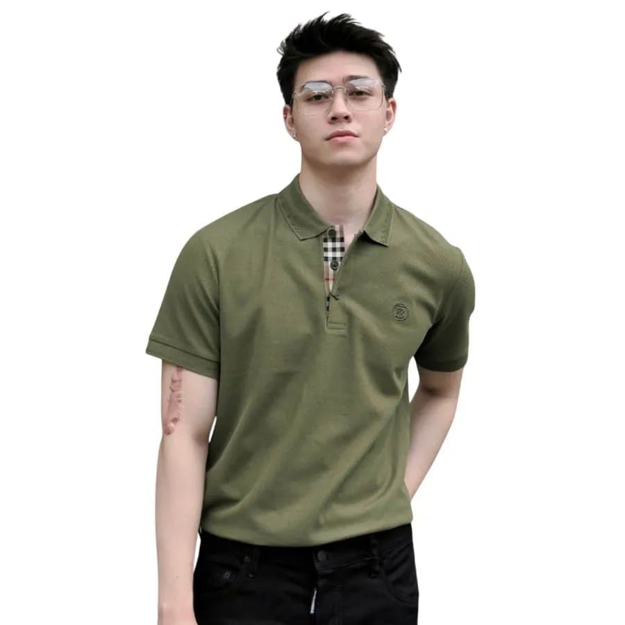 Alternative view of Áo Burberry Check Cotton Logo Embroidery 'Olive' 80831561