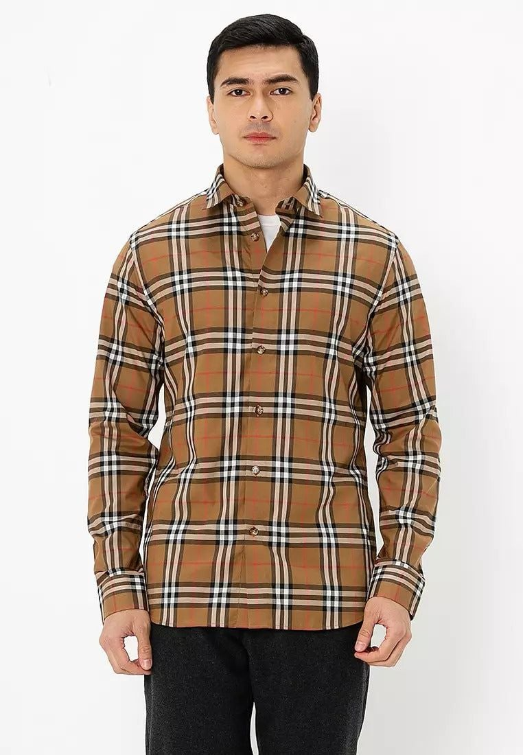 Alternative view of Áo Burberry Shefford Long-sleeve Shirts 'Taupe' 80842951