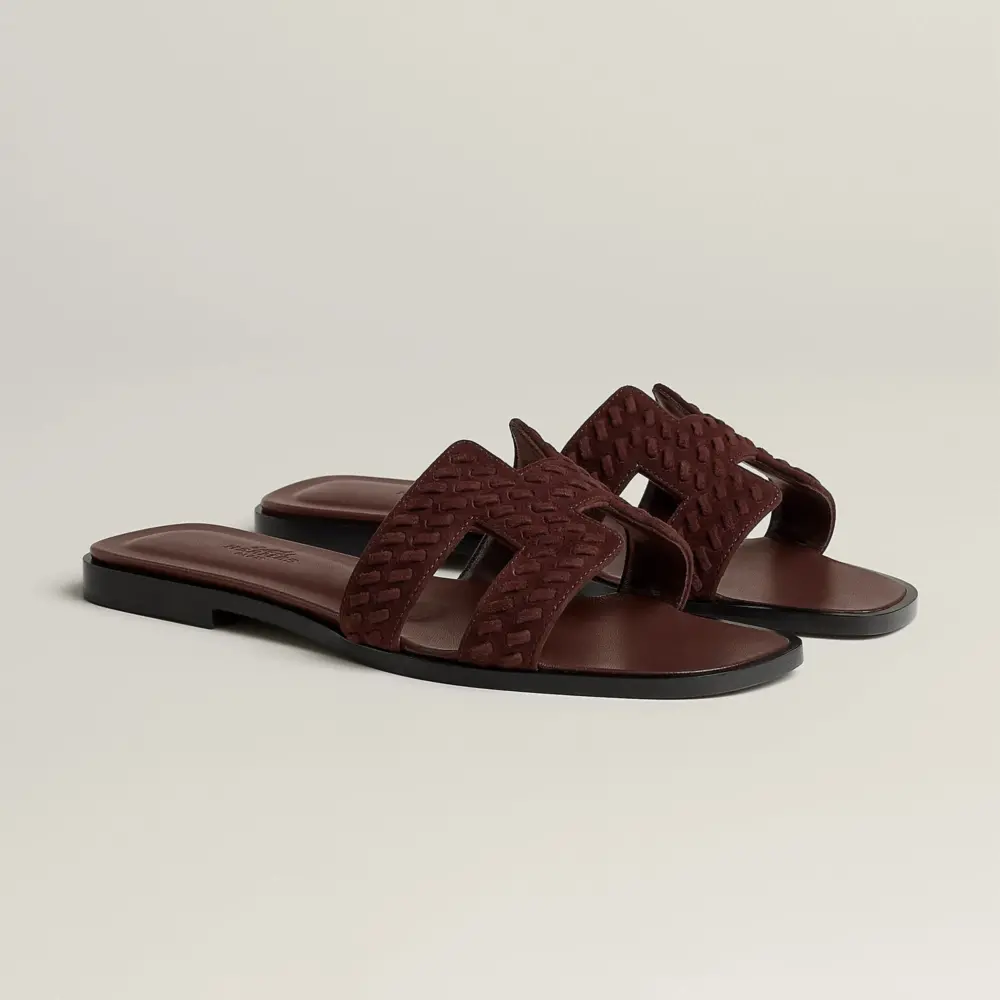 Dép Hermes Oran Sandal 'Marron Palissandre' H252179ZvD0365 - Ảnh 5