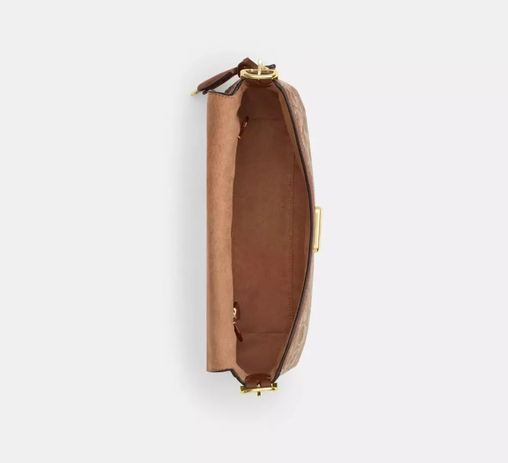 Túi Coach Etta Small Flap Shoulder Bag 'Brown' CCV65-IMYN0 - Ảnh 4