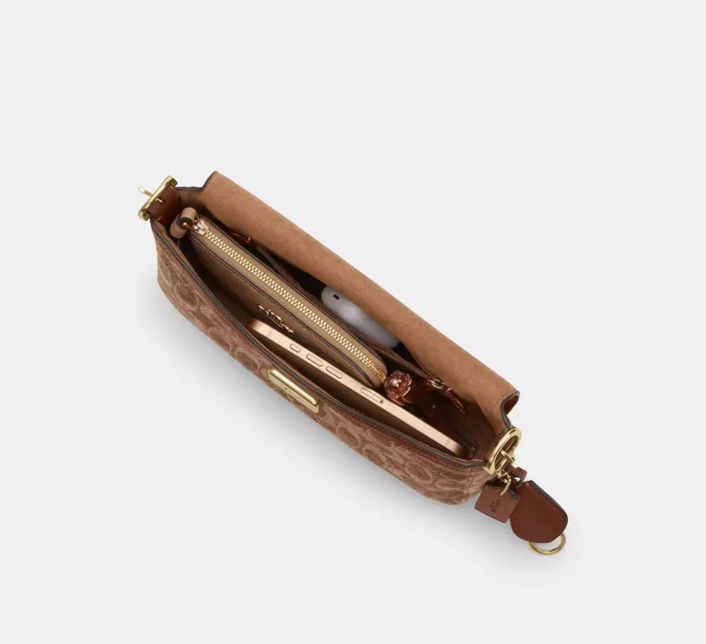 Túi Coach Etta Small Flap Shoulder Bag 'Brown' CCV65-IMYN0 - Ảnh 3