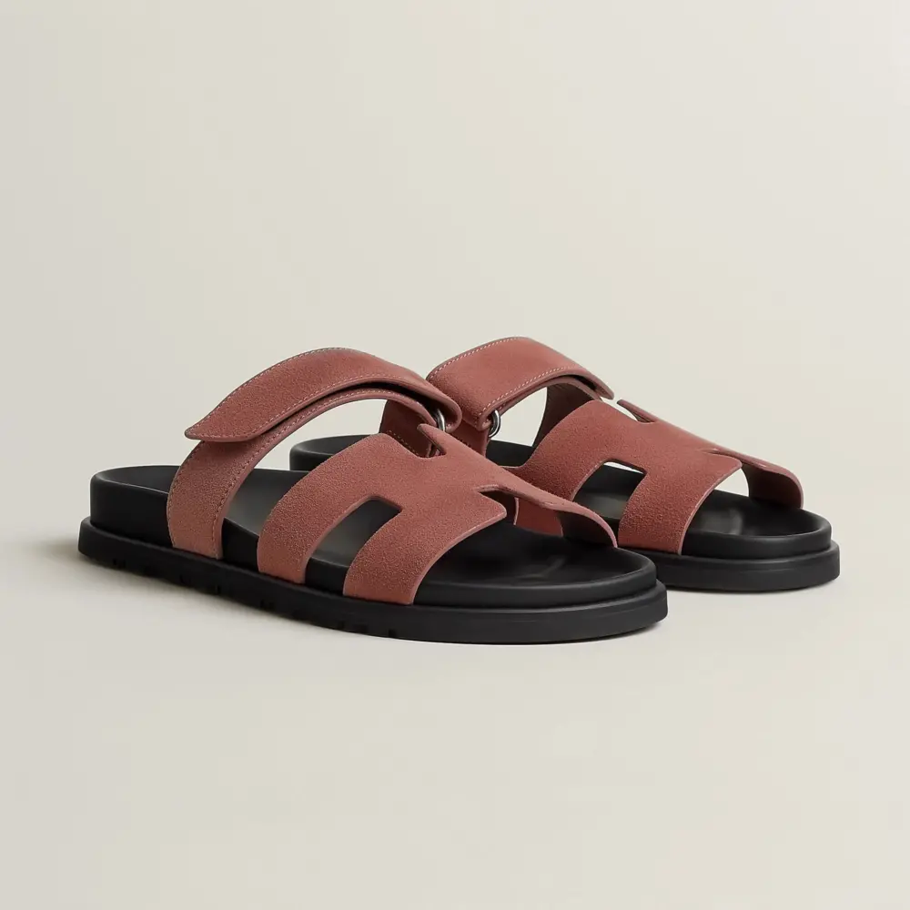 Dép Hermes Chypre Sandal 'Rose Antique' H222297ZvRA360 - Ảnh 4