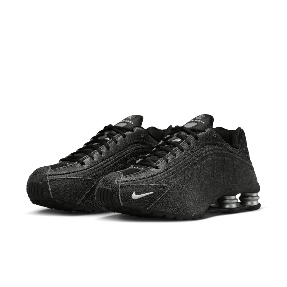 Giày Nike Shox R4 ‘Black Distressed Leather’ IO4544-002 - Ảnh 4