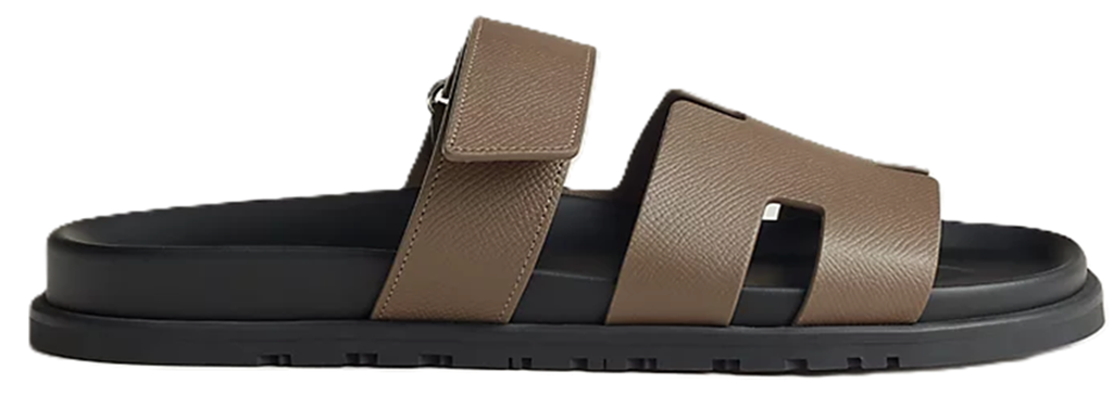 Dép Hermes Chypre Sandal ‘Brown Black’ H222857ZHX3390