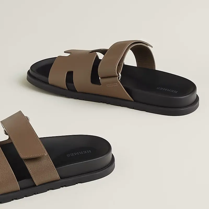 Dép Hermes Chypre Sandal ‘Brown Black’ H222857ZHX3390 - Ảnh 4
