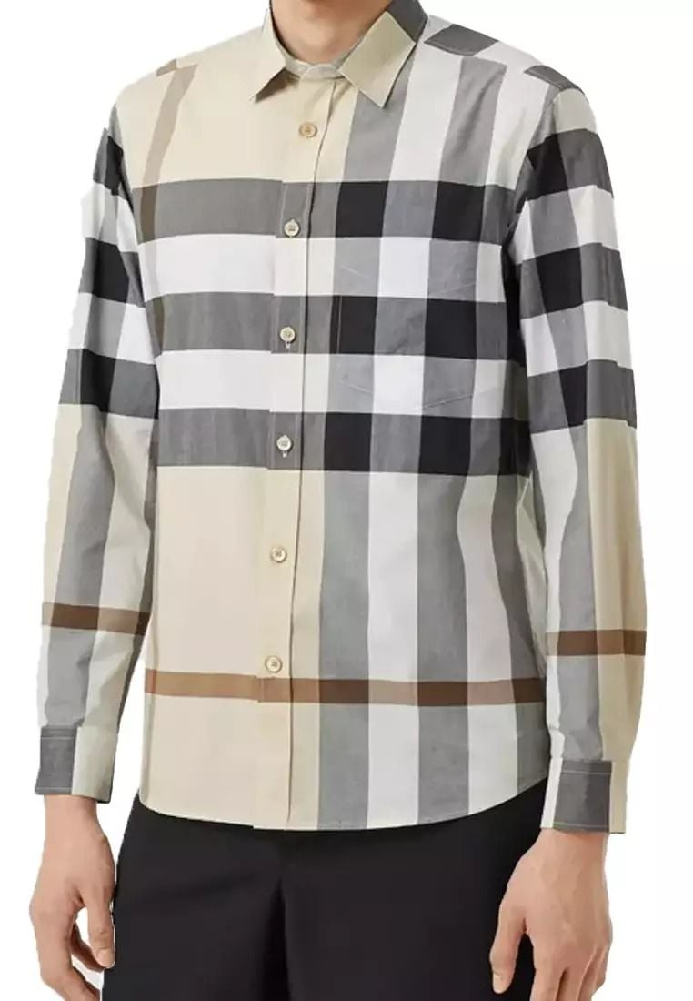 Alternative view of Áo Burberry Claverdon Long-sleeved 'Beige' 81054661