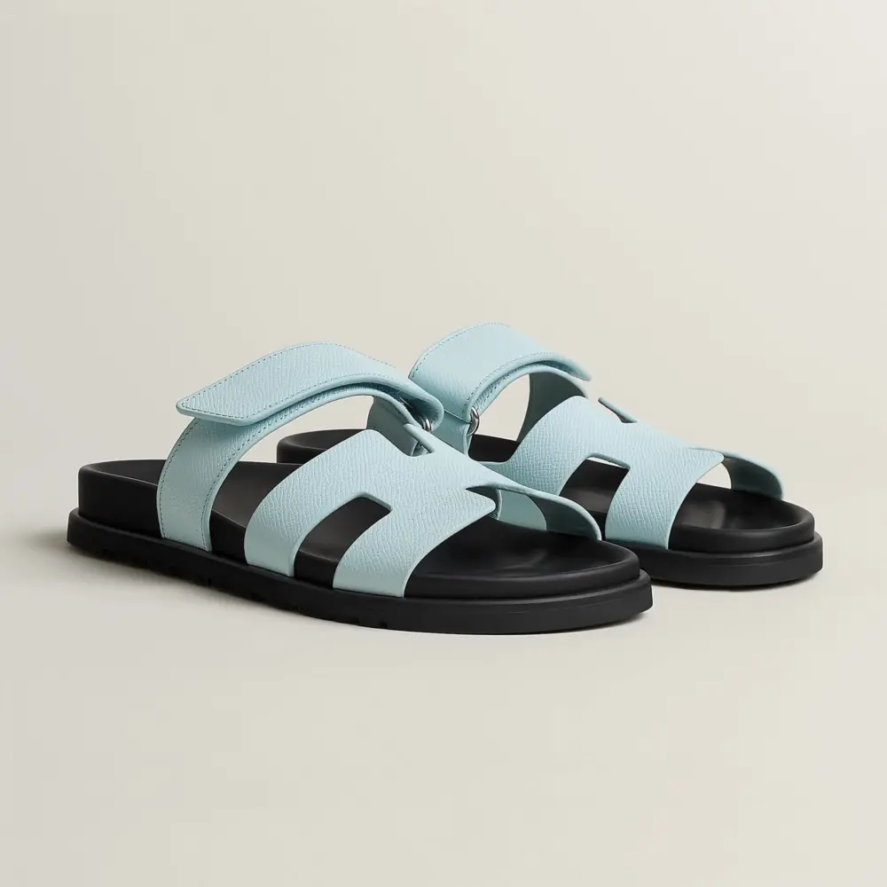 Dép Hermes Chypre Sandal 'Bleu Brume' H231295ZvBU355 - Ảnh 3