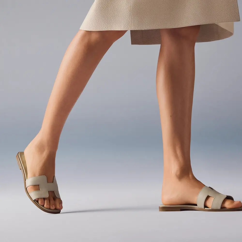 Dép Hermes Oran Sandal 'Beige Nomade' H202230Zv32360 - Ảnh 5
