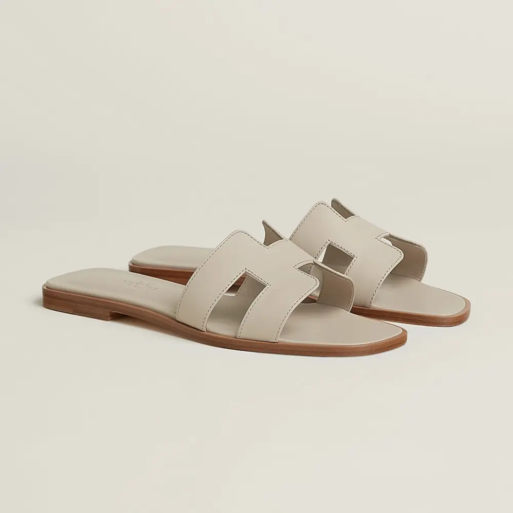 Dép Hermes Oran Sandal 'Beige Nomade' H202230Zv32360 - Ảnh 4