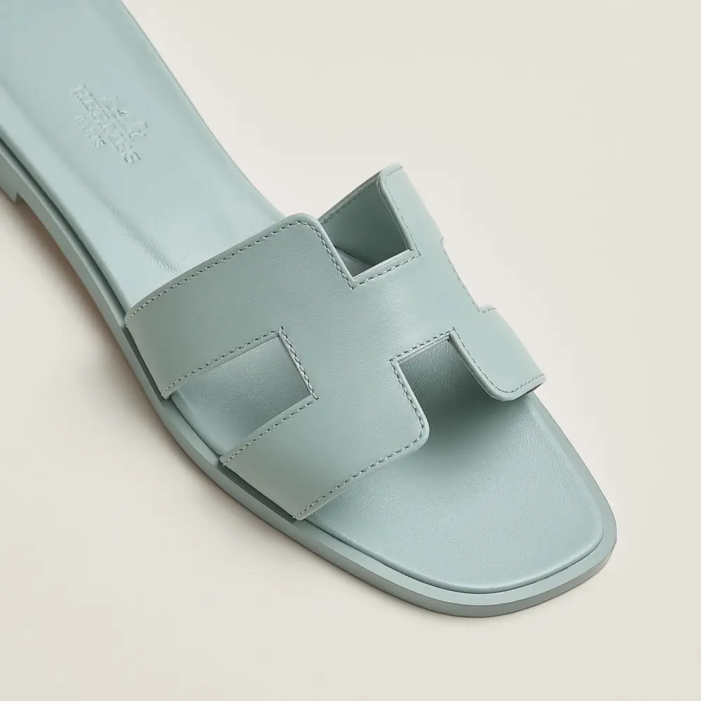 Alternative view of Dép Hermes Oran Sandal 'Bleu Glacier' H202230Zv18360