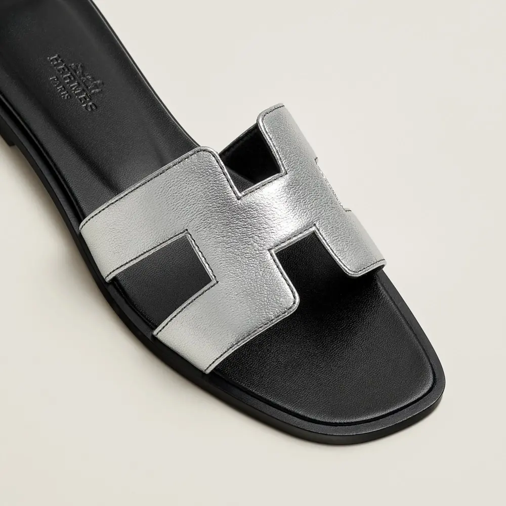 Alternative view of Dép Hermes Oran Sandal 'Gris Argenté' H261297Zv52355