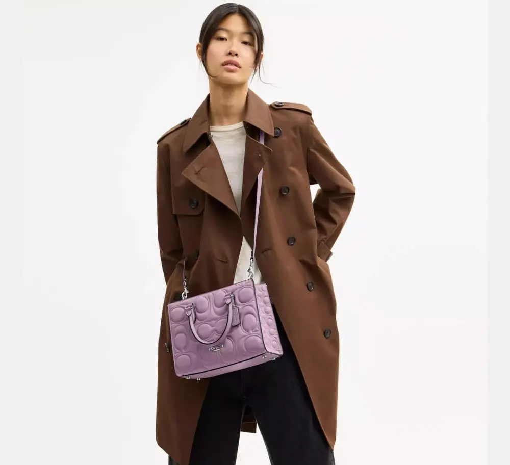 Túi Coach Maggie Small Tote Bag 'Purple' CY670-SVNII - Ảnh 5