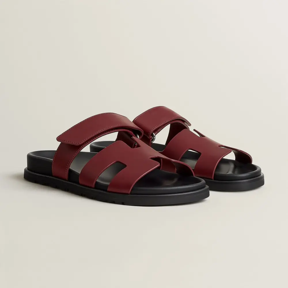 Dép Hermes Chypre Sandal 'Rouge H' H222299ZvL1350 - Ảnh 5
