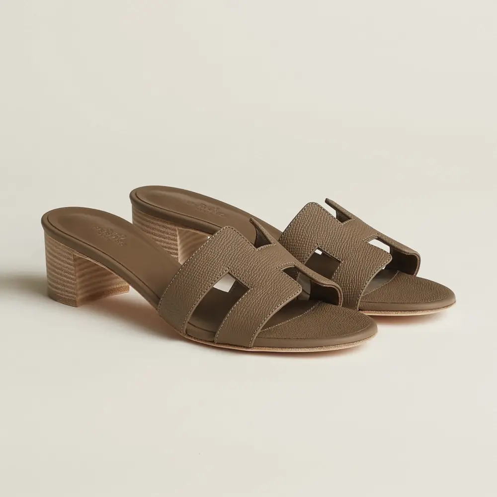 Dép Hermes Oasis Sandal 'Étoupe' H151215ZvX3365 - Ảnh 4