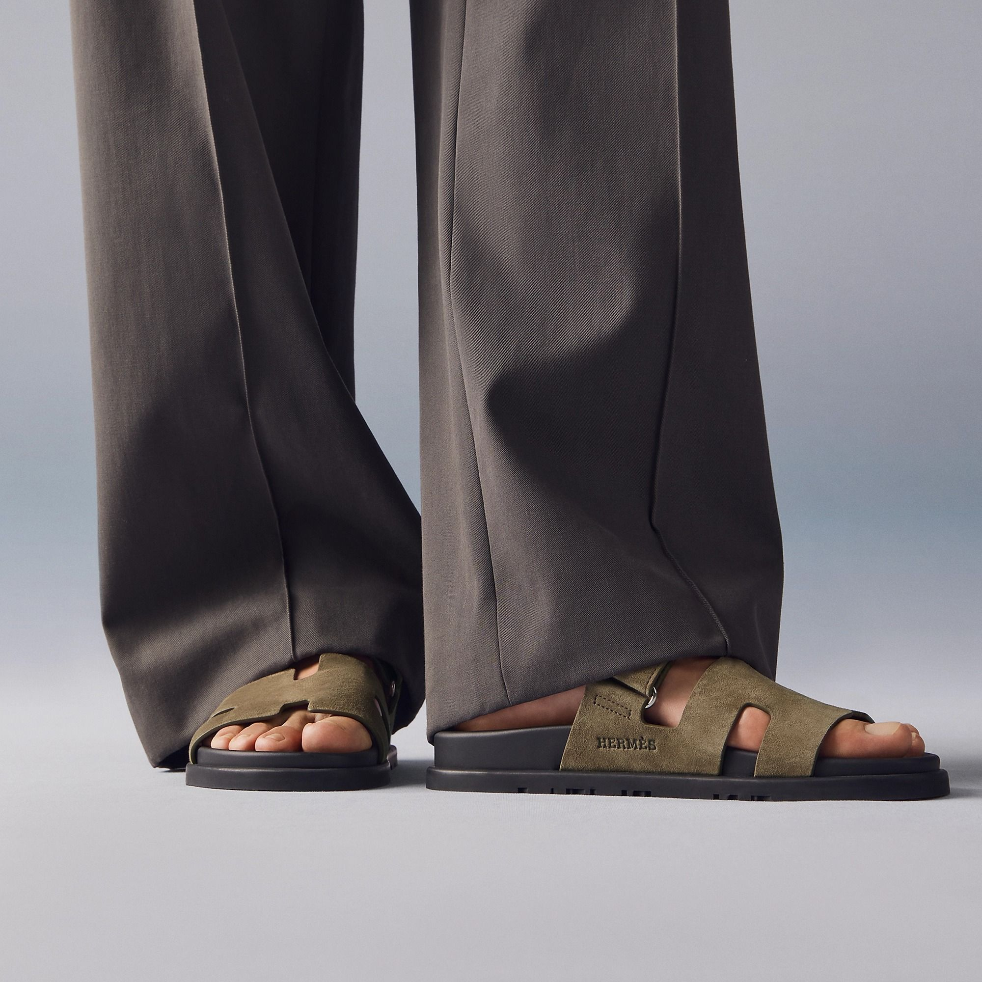 Dép Hermes Chypre Sandal 'Vert Toundra' H222856ZH1R405 - Ảnh 6