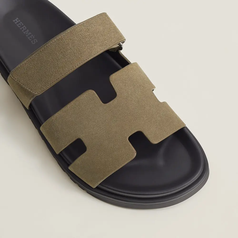 Alternative view of Dép Hermes Chypre Sandal 'Vert Toundra' H222856ZH1R405