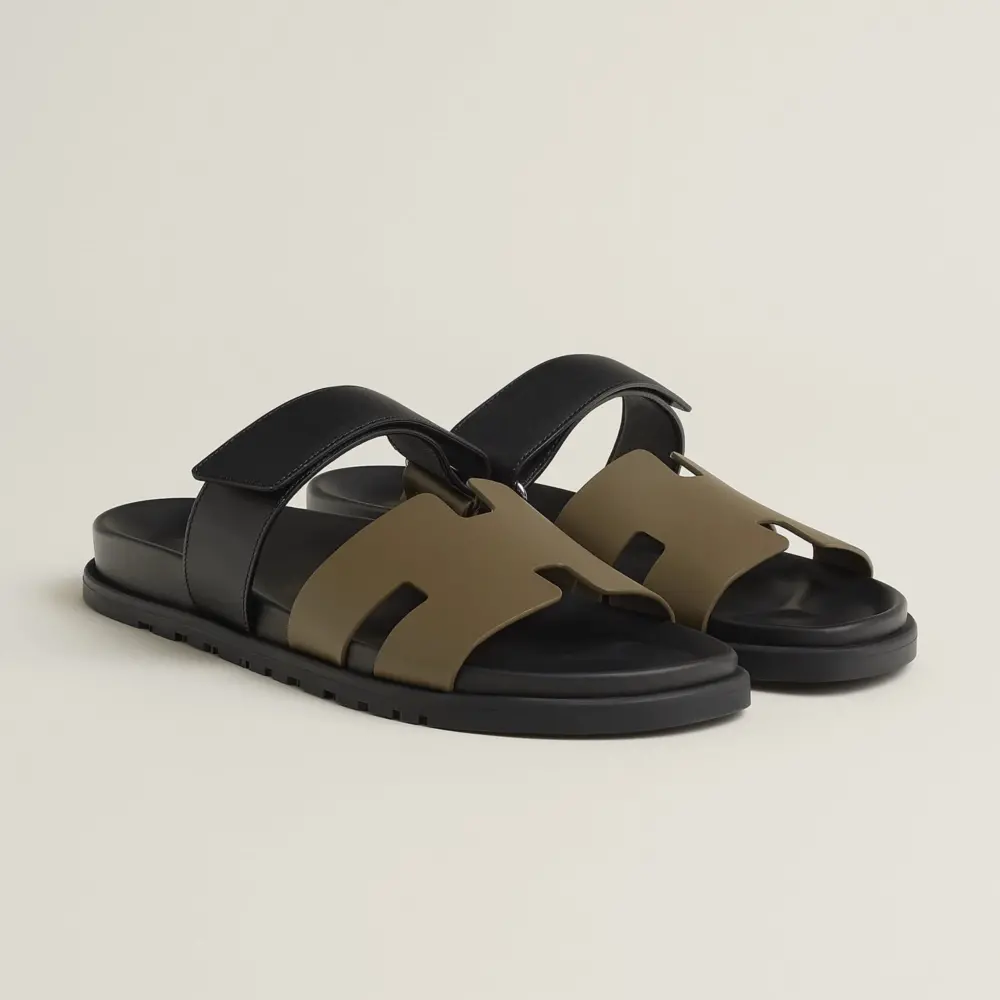 Dép Hermes Chypre Sandal 'Vert Toundra' H222858ZHVT395 - Ảnh 5