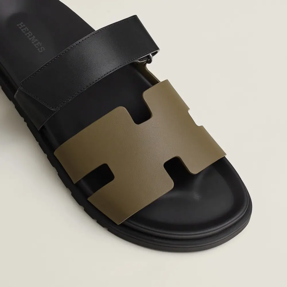 Alternative view of Dép Hermes Chypre Sandal 'Vert Toundra' H222858ZHVT395