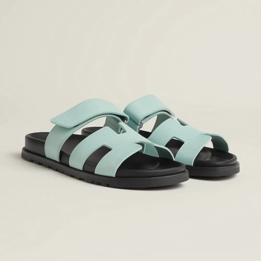 Dép Hermes Chypre Sandal 'Bleu Cristaux' H231295ZvDF360 - Ảnh 4