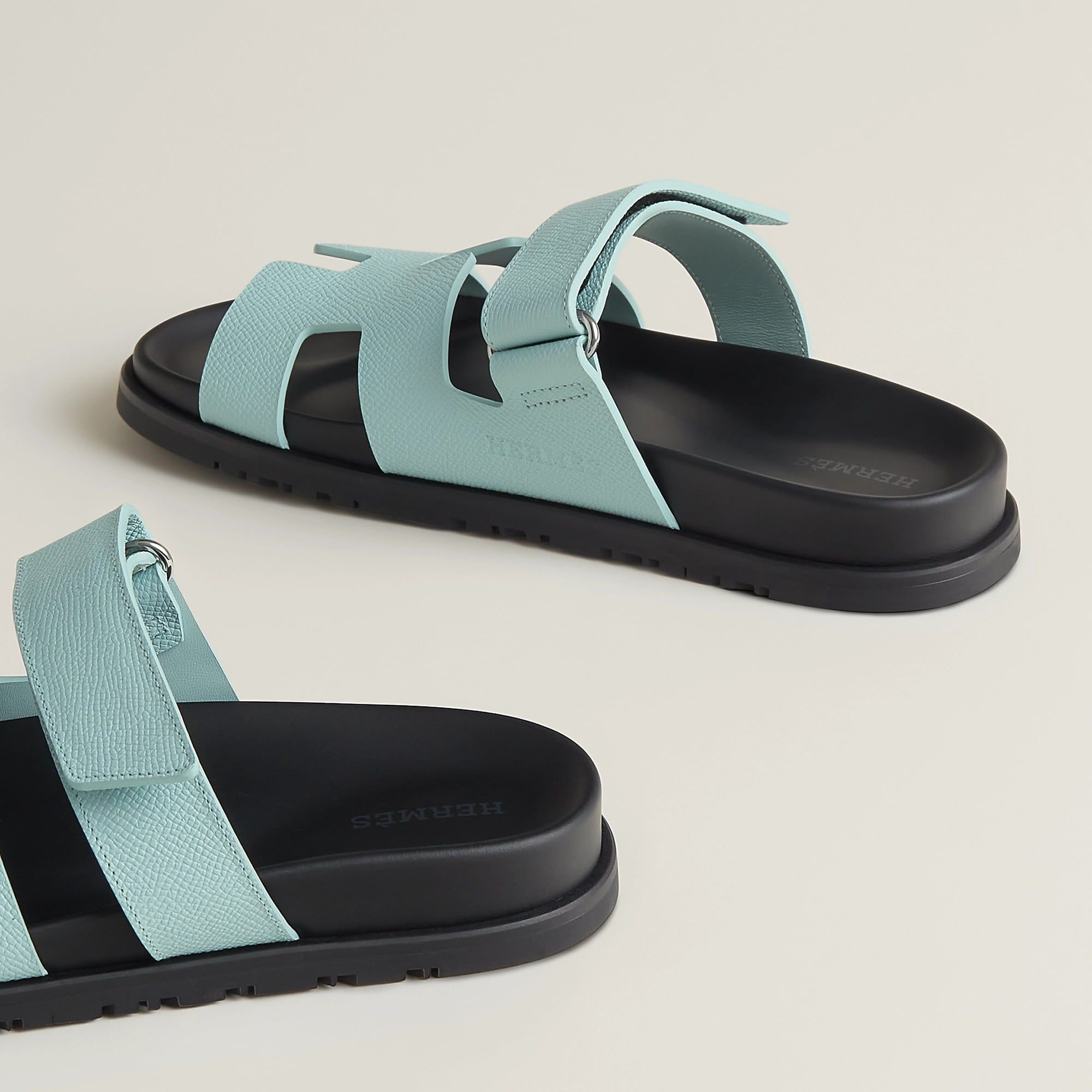 Alternative view of Dép Hermes Chypre Sandal 'Bleu Cristaux' H231295ZvDF360