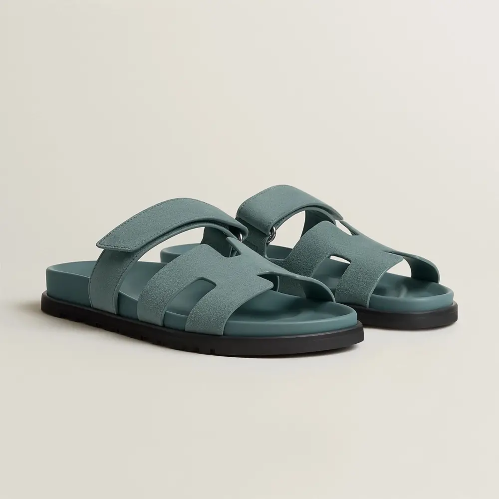 Dép Hermes Chypre Sandal 'Bleu Tonnerre' H222297ZvBR360 - Ảnh 5